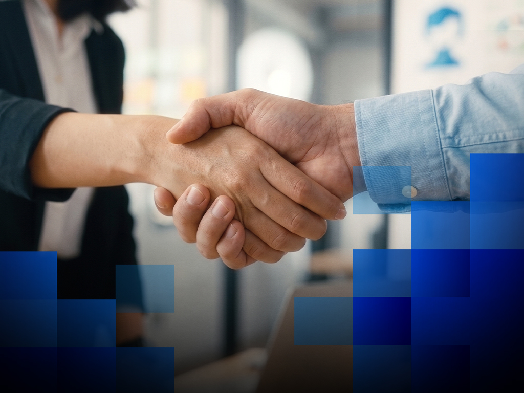 Business partners shaking hands