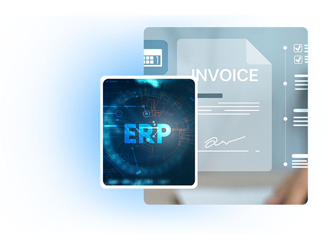 Illustration of ERP licensing and an invoice