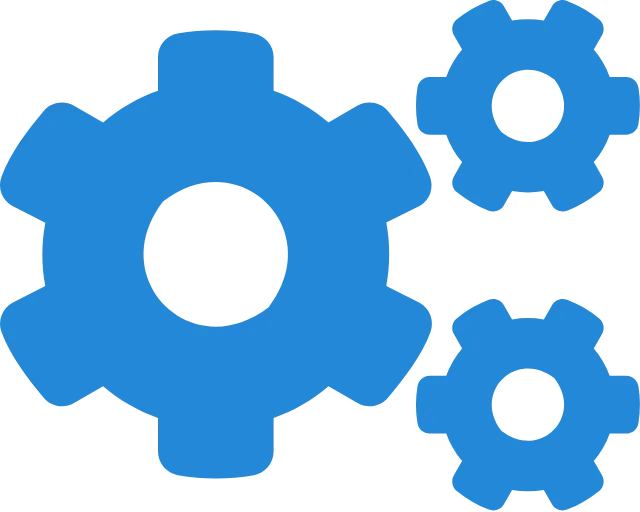 Icon of three interlocking gears