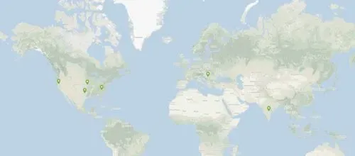 map of the globe