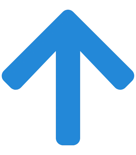 Upward arrow representing server upgrades.
